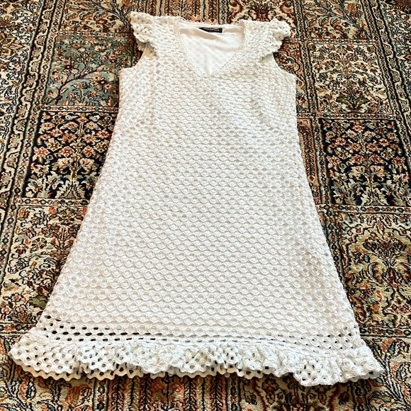 Sharagano White Textured Dress - Picture 8 of 12